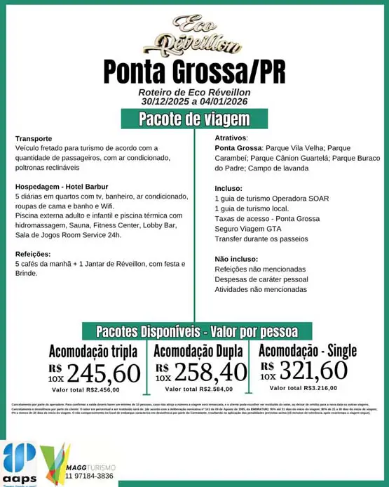 Reveillon em Ponta Grossa