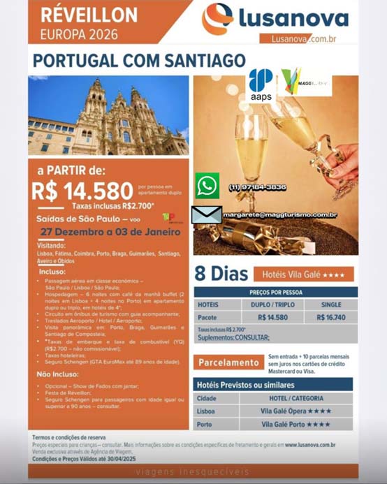 Reveillon em Portugal Santiago